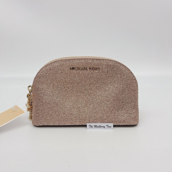 Michael Kors Handbags - Michael Kors Alex Medium Travel Pouch Leather Glitter Holiday Christmas NWT $98